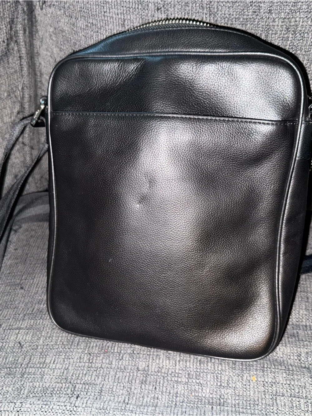 COACH Charles Flight Bag Smooth Leather Messenger Bag F54782 Black Travel bag